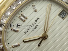 Nautilus 5711/1R T Crystal Bezel PPF V4 1:1 Best Edition White Textured Dial on RG Bracelet 324CS (Free box)
