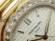 Nautilus 5711/1R T Crystal Bezel PPF V4 1:1 Best Edition White Textured Dial on RG Bracelet 324CS (Free box)