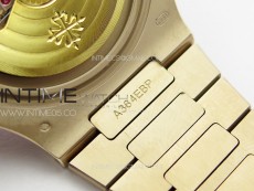 Nautilus 5711/1R T Crystal Bezel PPF V4 1:1 Best Edition White Textured Dial on RG Bracelet 324CS (Free box)