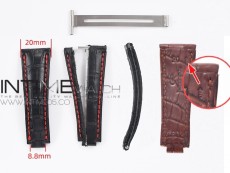 Genuine Alligator Leather Strap with Metal Insert for Rolex