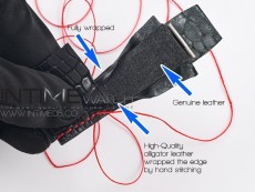 Genuine Alligator Leather Strap with Metal Insert for Rolex