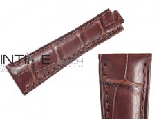 Genuine Alligator Leather Strap with Metal Insert for Rolex