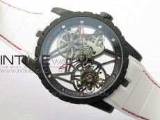 Excalibur Rddbex0393 FC BBR Best Edition Skeleton Dial on White Rubber Strap A2136 Tourbillon V2