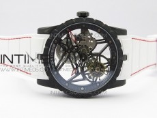 Excalibur Rddbex0393 FC BBR Best Edition Skeleton Dial on White Rubber Strap A2136 Tourbillon V2