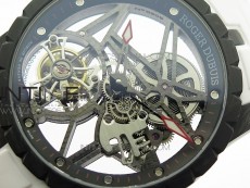 Excalibur Rddbex0393 FC BBR Best Edition Skeleton Dial on White Rubber Strap A2136 Tourbillon V2