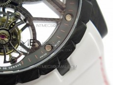 Excalibur Rddbex0393 FC BBR Best Edition Skeleton Dial on White Rubber Strap A2136 Tourbillon V2