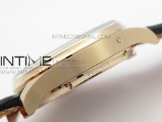 Portuguese Real PR Real Annual Calendar IW5034 RG V9F Best Edition Blue Dial On Black Leather Strap A52610