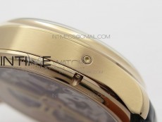 Portuguese Real PR Real Annual Calendar IW5034 RG V9F Best Edition Blue Dial On Black Leather Strap A52610