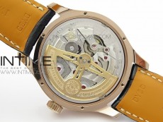 Portuguese Real PR Real Annual Calendar IW5034 RG V9F Best Edition Blue Dial On Black Leather Strap A52610