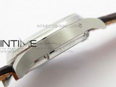 Portuguese Real PR Real Annual Calendar IW5034 V9F Best Edition White dial RG Markers On Brown Leather Strap A52610