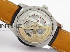 Portuguese Real PR Real Annual Calendar IW5034 V9F Best Edition White dial RG Markers On Brown Leather Strap A52610