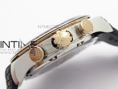 Mille Miglia 168571 SS/RG V7F 1:1 Best Edition Black Dial On Black Rubber Strap A7750 to Cal.107179