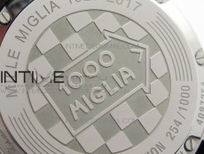 Mille Miglia 168571 SS/RG V7F 1:1 Best Edition Black Dial On Black Rubber Strap A7750 to Cal.107179