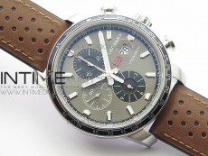 Mille Miglia 168571 SS V7F 1:1 Best Edition Gray Dial On Brown Gummy Strap A7750 to Cal.107179