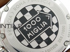 Mille Miglia 168571 SS V7F 1:1 Best Edition Gray Dial On Brown Gummy Strap A7750 to Cal.107179