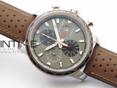 Mille Miglia 168571 SS/RG V7F 1:1 Best Edition Gray Dial On Brown Gummy Strap A7750 to Cal.107179
