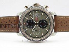 Mille Miglia 168571 SS/RG V7F 1:1 Best Edition Gray Dial On Brown Gummy Strap A7750 to Cal.107179