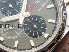 Mille Miglia 168571 SS/RG V7F 1:1 Best Edition Gray Dial On Brown Gummy Strap A7750 to Cal.107179