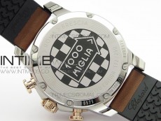 Mille Miglia 168571 SS/RG V7F 1:1 Best Edition Gray Dial On Brown Gummy Strap A7750 to Cal.107179