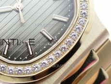 Nautilus 5711/1R Crystal Bezel PPF V4 1:1 Best Edition Brown Textured Dial on RG Bracelet 324CS (Free box)