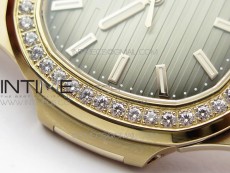 Nautilus 5711/1R Crystal Bezel PPF V4 1:1 Best Edition Brown Textured Dial on RG Bracelet 324CS (Free box)