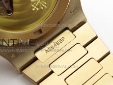 Nautilus 5711/1R Crystal Bezel PPF V4 1:1 Best Edition Brown Textured Dial on RG Bracelet 324CS (Free box)
