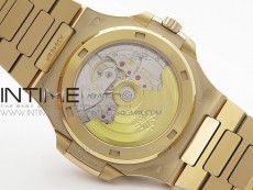 Nautilus 5711/1R Crystal Bezel PPF V4 1:1 Best Edition White Textured Dial on RG Bracelet 324CS (Free box)