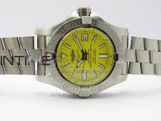 Seawolf 45mm SS B50 1:1 Best Edition SuperLumed Yellow Dial Stick Markers on SS Bracelet A2824(Super Thick Crystal)