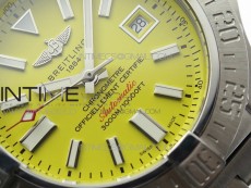Seawolf 45mm SS B50 1:1 Best Edition SuperLumed Yellow Dial Stick Markers on SS Bracelet A2824(Super Thick Crystal)