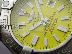 Seawolf 45mm SS B50 1:1 Best Edition SuperLumed Yellow Dial Stick Markers on SS Bracelet A2824(Super Thick Crystal)