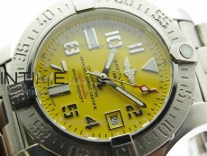 Seawolf 45mm SS B50 1:1 Best Edition SuperLumed Yellow Dial Numeral Markers on SS Bracelet A2824(Super Thick Crystal)