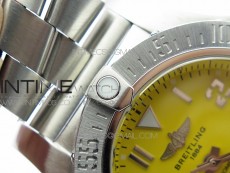 Seawolf 45mm SS B50 1:1 Best Edition SuperLumed Yellow Dial Numeral Markers on SS Bracelet A2824(Super Thick Crystal)