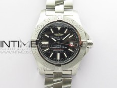 Seawolf 45mm SS B50 1:1 Best Edition SuperLumed Black Dial Sticks Markers on SS Bracelet A2824(Super Thick Crystal)