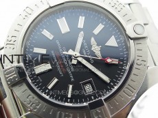 Seawolf 45mm SS B50 1:1 Best Edition SuperLumed Black Dial Sticks Markers on SS Bracelet A2824(Super Thick Crystal)