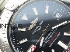 Seawolf 45mm SS B50 1:1 Best Edition SuperLumed Black Dial Sticks Markers on SS Bracelet A2824(Super Thick Crystal)