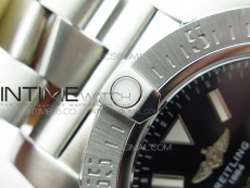 Seawolf 45mm SS B50 1:1 Best Edition SuperLumed Black Dial Sticks Markers on SS Bracelet A2824(Super Thick Crystal)