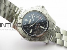 Seawolf 45mm SS B50 1:1 Best Edition SuperLumed Black Dial Numeral Markers on SS Bracelet A2824(Super Thick Crystal)