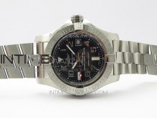 Seawolf 45mm SS B50 1:1 Best Edition SuperLumed Black Dial Numeral Markers on SS Bracelet A2824(Super Thick Crystal)