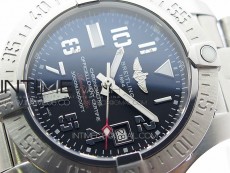 Seawolf 45mm SS B50 1:1 Best Edition SuperLumed Black Dial Numeral Markers on SS Bracelet A2824(Super Thick Crystal)