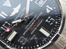 Seawolf 45mm SS B50 1:1 Best Edition SuperLumed Black Dial Numeral Markers on SS Bracelet A2824(Super Thick Crystal)