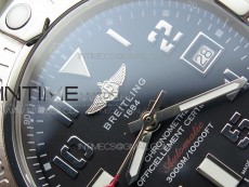 Seawolf 45mm SS B50 1:1 Best Edition SuperLumed Black Dial Numeral Markers on SS Bracelet A2824(Super Thick Crystal)