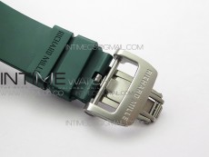 RM055 White Ceramic KVF Best Edition Skeleton Dial White  on Green Rubber Strap MIYOTA8215 V3