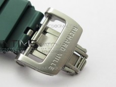 RM055 White Ceramic KVF Best Edition Skeleton Dial White  on Green Rubber Strap MIYOTA8215 V3