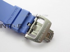 RM055 White Ceramic KVF Best Edition Skeleton Dial on Blue Rubber Strap MIYOTA8215 V3