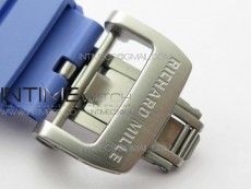 RM055 White Ceramic KVF Best Edition Skeleton Dial on Blue Rubber Strap MIYOTA8215 V3