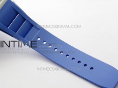 RM055 White Ceramic KVF Best Edition Skeleton Dial on Blue Rubber Strap MIYOTA8215 V3