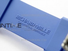 RM055 White Ceramic KVF Best Edition Skeleton Dial on Blue Rubber Strap MIYOTA8215 V3