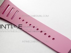 RM055 White Ceramic KVF Best Edition Skeleton Dial on Pink Rubber Strap MIYOTA8215 V3