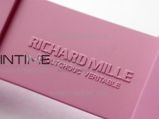 RM055 White Ceramic KVF Best Edition Skeleton Dial on Pink Rubber Strap MIYOTA8215 V3