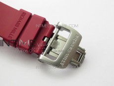 RM055 White Ceramic KVF Best Edition Skeleton Dial on Red Rubber Strap MIYOTA8215 V3